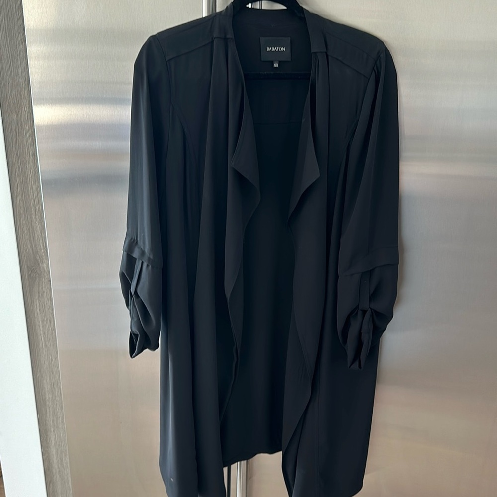 Black lightweight trench coat